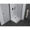 Mexen Pretoria atveriama dušo kabina 90 x 90 cm, permatoma, juoda + Flat padėklas - 852-090-090-70-00-4010B