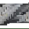 Mexen Pretoria pakreipiama dušo kabina 100 x 80 cm, Skaidrus, Juoda + dušo padėklas Flat - 852-100-080-70-00-4010B