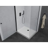 Mexen Pretoria varstoma dušo kabina 100 x 90 cm, skaidri, juoda + plokščias dušo padėklas - 852-100-090-70-00-4010B
