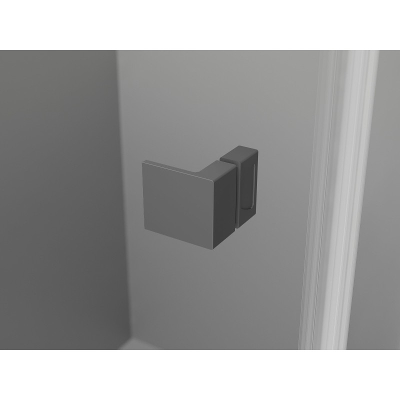 Mexen Lunar Duo kairinė varstoma dušo kabina 120 x 110 cm, skaidri, ginklo metalo - 834-120L-110P-95-00