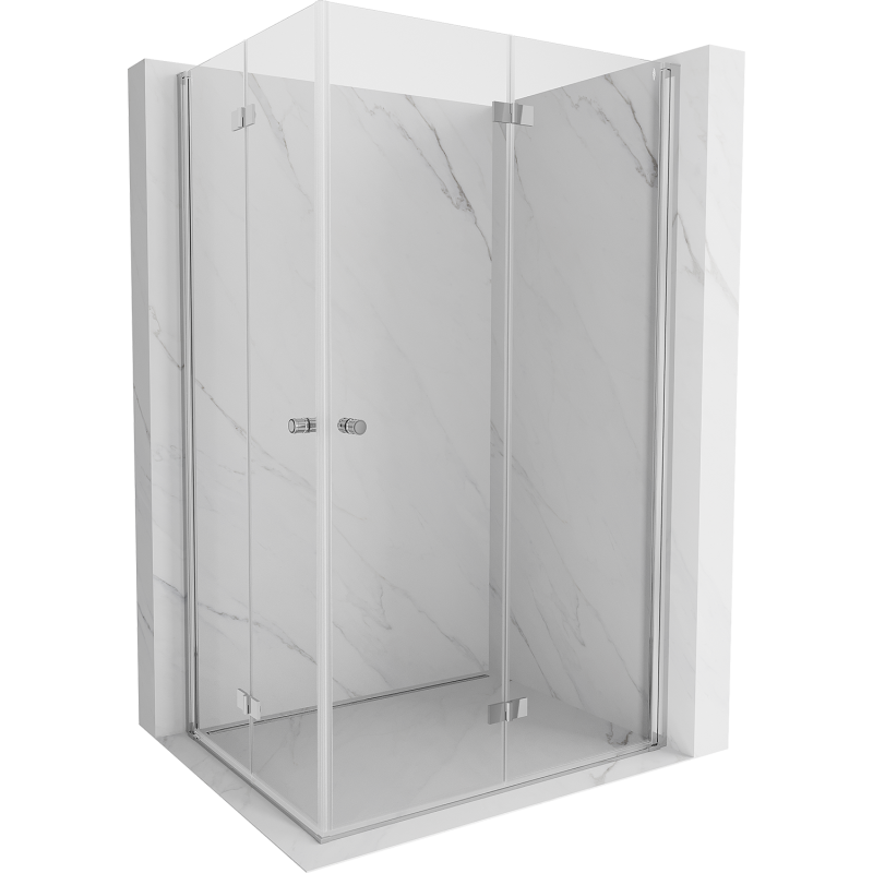 Mexen Mist-F Duo sulankstoma dušo kabina 105 x 110 cm, skaidrus, chromas - 8A6-105L-110P-01-00