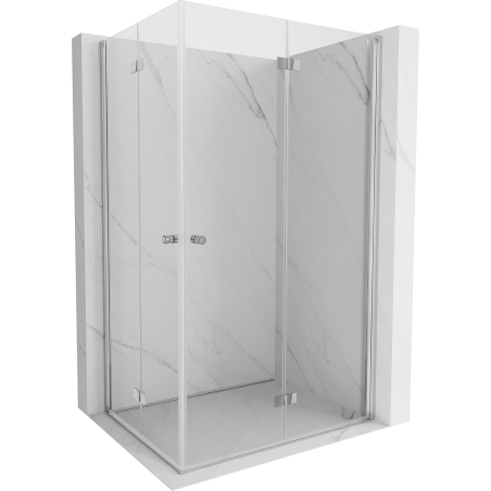 Mexen Mist-F Duo sulankstoma dušo kabina 105 x 110 cm, skaidrus, chromas - 8A6-105L-110P-01-00
