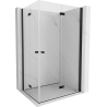 Mexen Mist-F Duo sulankstoma dušo kabina 105 x 110 cm, skaidri, juoda - 8A6-105L-110P-70-00