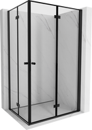 Mexen Mist-F „Duo“ dušo kabina, sulankstoma, dešinė, 90 x 110 cm, juodas rėmas, juoda - 8A6-090L-110P-70-70