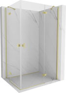 Mexen Mist-H Duo dešinysis atveriamas dušo kabinos komplektas 85 x 105 cm, skaidrus, šlifuotas auksas - 8A5-085L-105P-55-00