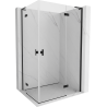 Mexen Mist-H L Duo varstoma dušo kabina 80 x 90 cm, skaidri, juoda - 8A5L-080L-090P-70-00