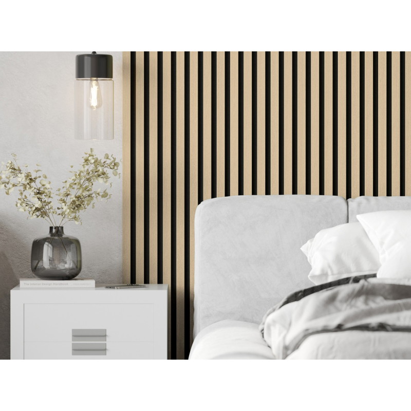 Mexen Lam-F sieninės akustinės lamelės 275 x 30 cm, 8 mm veltinis, technologinis fanera, Smėlinis Ąžuolas