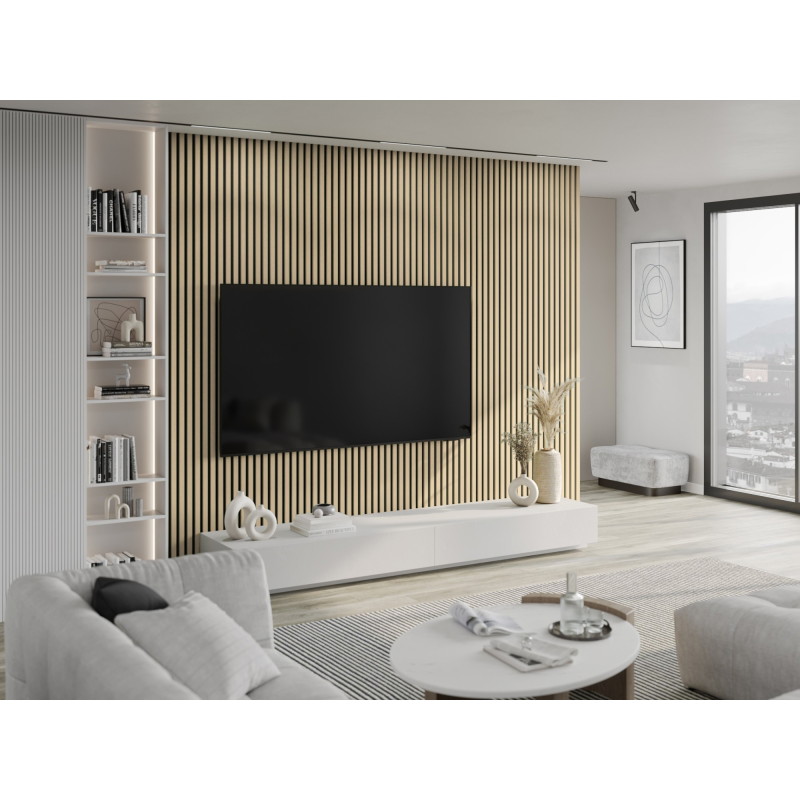 Mexen Lam-F sieninės akustinės lamelės 275 x 30 cm, 8 mm veltinis, technologinis fanera, Smėlinis Ąžuolas