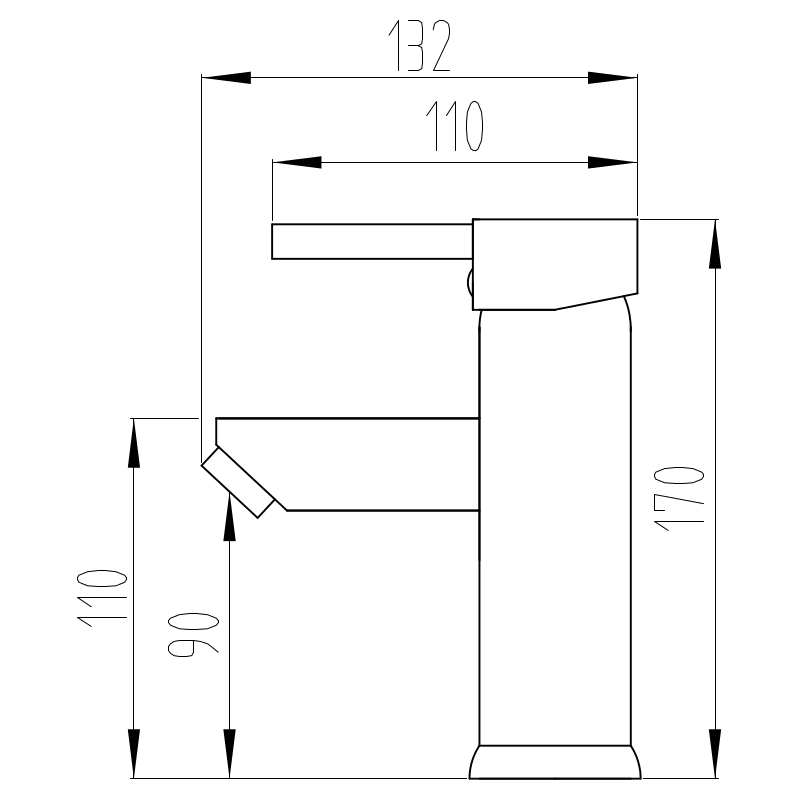 Mexen Lua bideto maišytuvas chromas - 72820-00