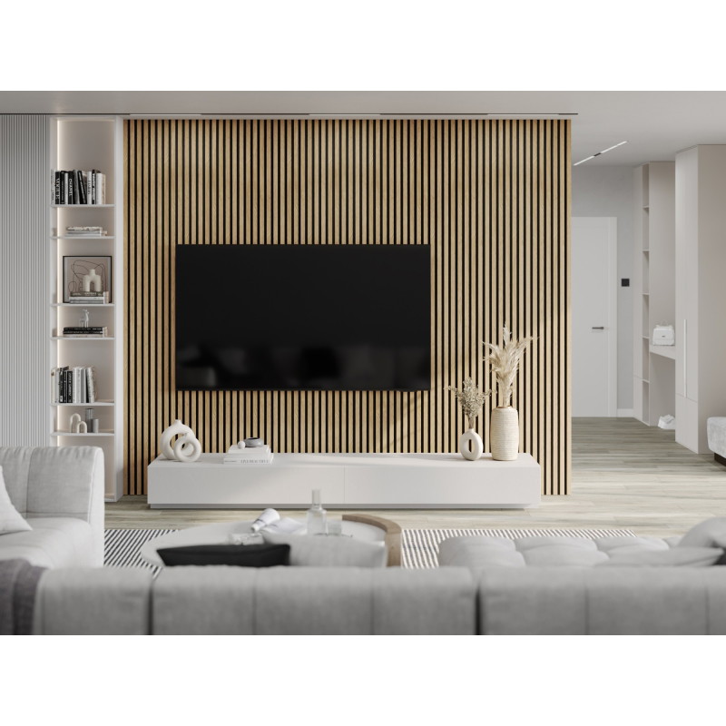 Mexen Lam-F akustinės sienų lamelės 275 x 30 cm, 8 mm veltinis, techninis fanera, Klasikinė pušis - S105-275307-3015-012