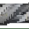 Mexen Pretoria pakreipiama dušo kabina 100 x 80 cm, Skaidrus, Juoda + dušo padėklas Flat, Juoda - 852-100-080-70-00-4070B