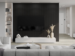 Mexen Lam-F sienų akustinės juostelės 275 x 30 cm, 8 mm veltinis, techninis faneruotė, Juodasis Ebenas - S105-275307-3015-023