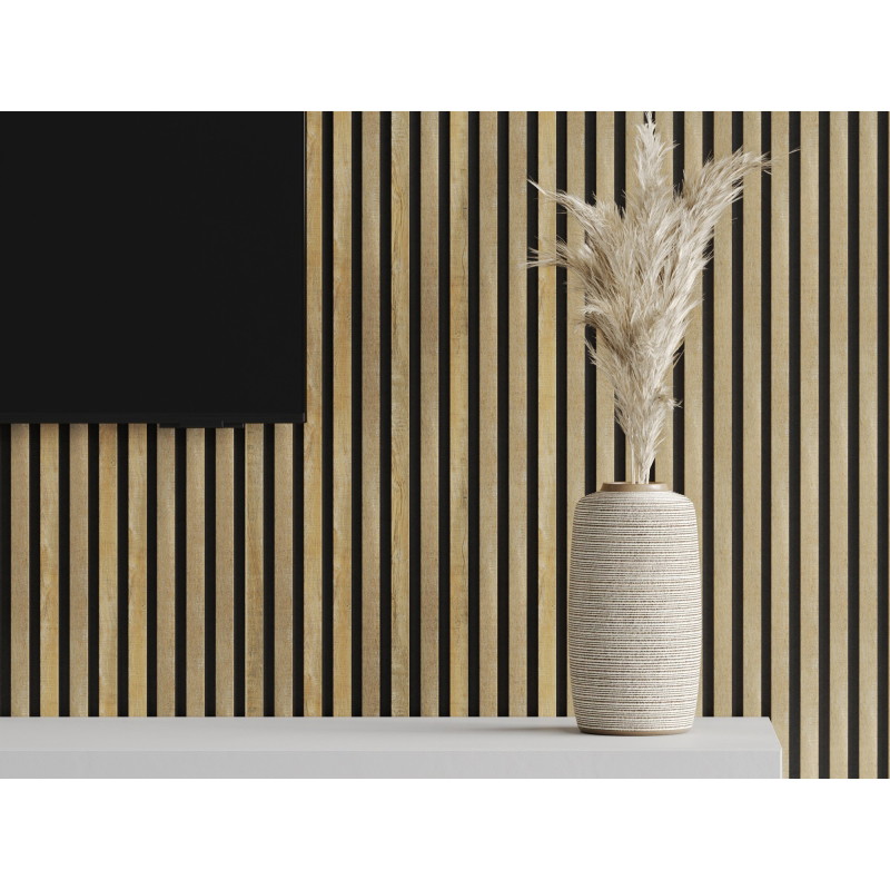 Mexen Lam-F sieninės akustinės lamelės 275 x 31,5 cm, veltinis 6 mm, Medaus Ąžuolas - S105-275317-2812-066