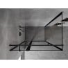 Mexen Mist T kairiamos dušo kabina kairė 105 x 90 cm, juodas rėmas, juodas - 8A4T-105-090-70-70-L