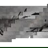 Mexen Mist T dušo kabina su pasukamomis kairinėmis durimis 95 x 95 cm, juodas tinklelis, juoda - 8A4T-095-095-70-77-L