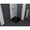 Mexen Pretoria Atveriama dušo kabina 90 x 90 cm, grafitas, chromas + Flat padėklas, juodas - 852-090-090-01-40-4070