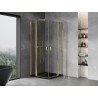 Mexen Mist Duo gėlė dušo kabina 85 x 85 cm, skaidrus, auksinis - 8A4-085-085-50-00