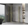 Mexen Mist Duo atveriama dušo kabina 110 x 95 cm, skaidri, šlifuotas auksas - 8A4-110-095-55-00