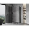 Mexen Mist Duo atveriama dušo kabina 120 x 70 cm, permatoma, juoda - 8A4-120-070-70-00