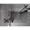 Mexen Mist Duo atveriama dušo kabina 120 x 70 cm, permatoma, juoda - 8A4-120-070-70-00