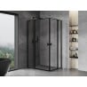 Mexen Mist Duo dušo kabina atveriama 120 x 70 cm, juodas rėmas, juoda - 8A4-120L-070P-70-70