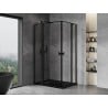 Mexen Mist Duo dušo kabina atveriama 120 x 70 cm, juodas rėmas, juoda - 8A4-120L-070P-70-70