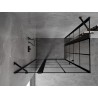 Mexen Mist Duo atveriama dušo kabina 120 x 105 cm, juodos grotelės, juoda - 8A4-120L-105P-70-77