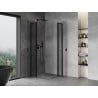 Mexen Mist L Duo varstoma dušo kabina 90 x 90 cm, skaidri, juoda - 8A4L-090-090-70-00