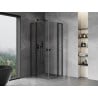 Mexen Mist L Duo varstoma dušo kabina 90 x 90 cm, skaidri, juoda - 8A4L-090-090-70-00