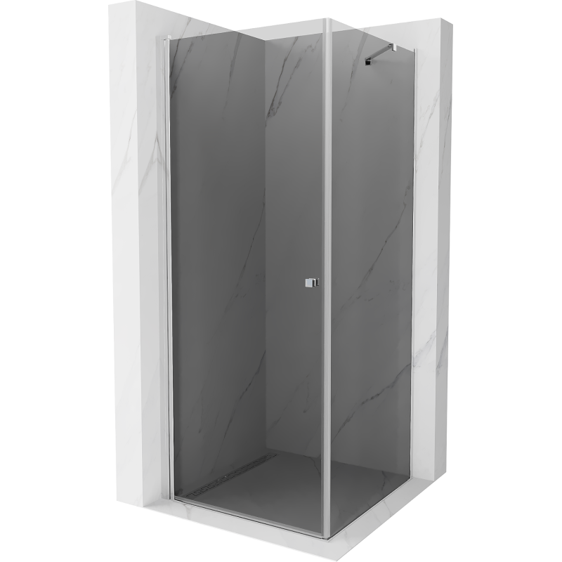 Mexen Pretoria 100 x 100 cm atidaroma dušo kabina, grafitas, chromas - 852-100-100-01-40