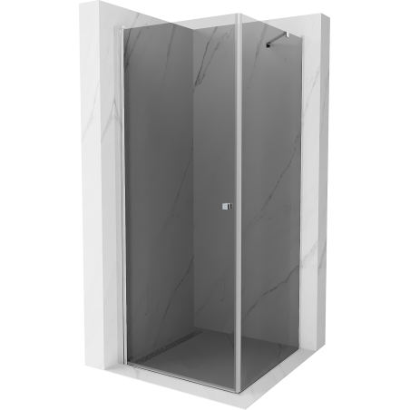 Mexen Pretoria 100 x 100 cm atidaroma dušo kabina, grafitas, chromas - 852-100-100-01-40