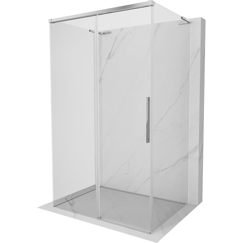 Mexen Rox-3S L 3-sieninė stumdoma dušo kabina 130 x 95 cm, skaidri, chromuota - 8C2L-130-095-01-00-3S