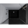 Mexen Pretoria varstoma dušo kabina 100 x 90 cm, grafitas, chromas + Flat dušo padėklas, juodas - 852-100-090-01-40-4070