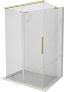 Mexen Rox-3S L trijų sienelių stumdomas dušo kabina 155 x 90 cm, skaidrus, auksinis šlifuotas - 8C2L-155-090-55-00-3S