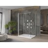 Mexen Omega 3 sienų dušo kabina, stumdoma 120 x 90 cm, Skaidrus, chromo + dušo padėklas Flat - 825-120-090-01-00-3s-4010