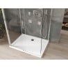 Mexen Omega 3 sienų dušo kabina, stumdoma 120 x 90 cm, Skaidrus, chromo + dušo padėklas Flat - 825-120-090-01-00-3s-4010