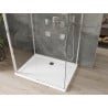Mexen Omega 3 sienų dušo kabina, stumdoma 130 x 80 cm, Skaidrus, chromo + dušo padėklas Flat - 825-130-080-01-00-3s-4010