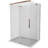 Mexen Rox-3S L trisienė stumdomoji dušo kabina 115 x 95 cm, skaidri, rožinis auksas - 8C2L-115-095-60-00-3S