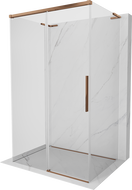 Mexen Rox-3S L trisienė stumdomoji dušo kabina 115 x 95 cm, skaidri, rožinis auksas - 8C2L-115-095-60-00-3S
