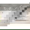 Mexen Omega 3 sienų dušo kabina, stumdoma 140 x 90 cm, Skaidrus, chromo + dušo padėklas Flat - 825-140-090-01-00-3s-4010