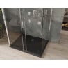 Mexen Omega 3 sienų dušo kabina, stumdoma 140 x 90 cm, Skaidrus, chromo + dušo padėklas Flat - 825-140-090-01-00-3s-4070