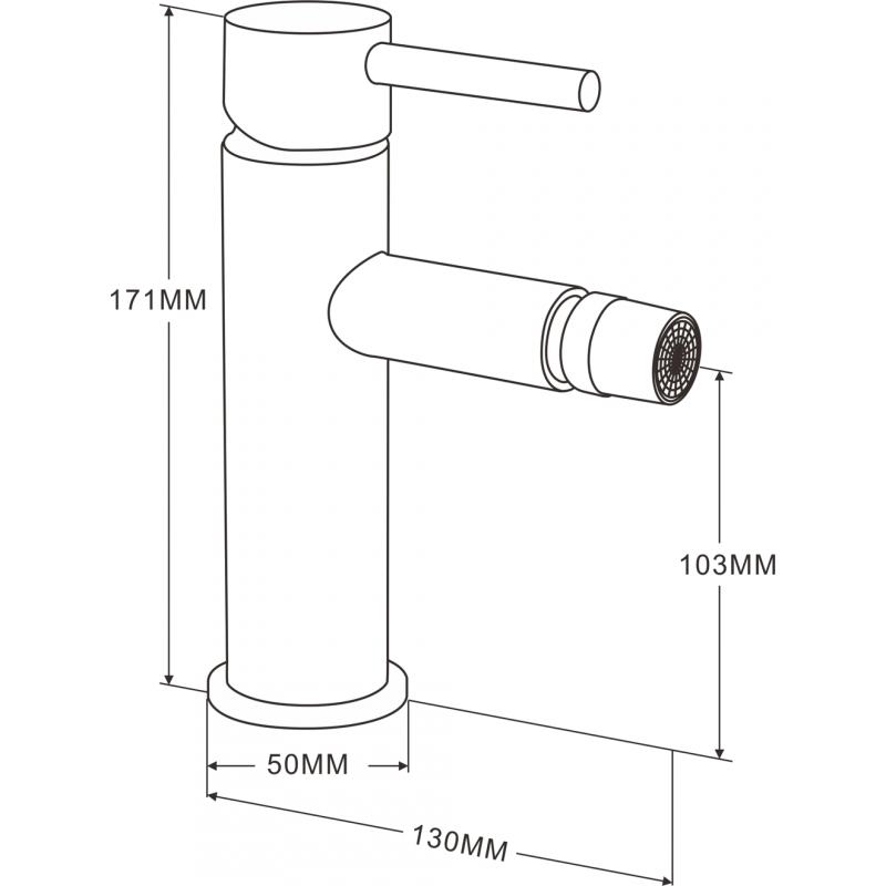 Mexen Elba bidė maišytuvas chromuotas - 74120-00