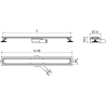 Mexen Flat 360° M13 2in1 rotacinis linijinis nutekėjimas 80 cm, Chromo - 1010080-40