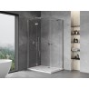 Mexen Mist-H Duo kairė pusė atidaroma dušo kabina 115 x 75 cm, skaidrus, chromas - 8A5-115L-075P-01-00