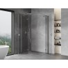 Mexen Mist-H Duo kairė pusė atidaroma dušo kabina 115 x 75 cm, skaidrus, chromas - 8A5-115L-075P-01-00