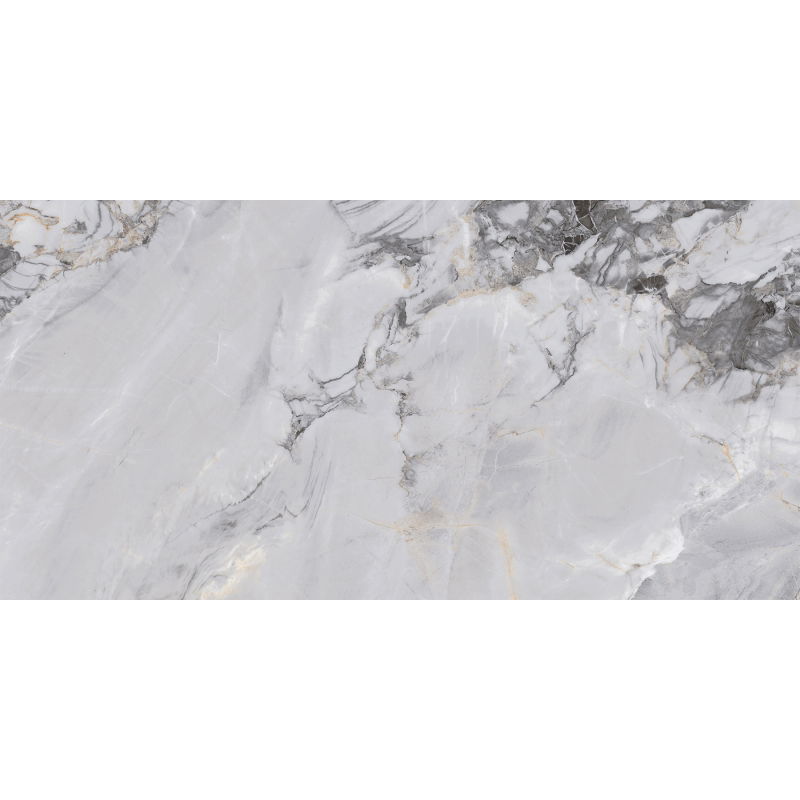 Mexen Limos Pilka glazūruota rektifikuoto G1 pavyzdys, grindų ir sienų plytelė 120 x 60 cm, blizgus - TL127-01-S