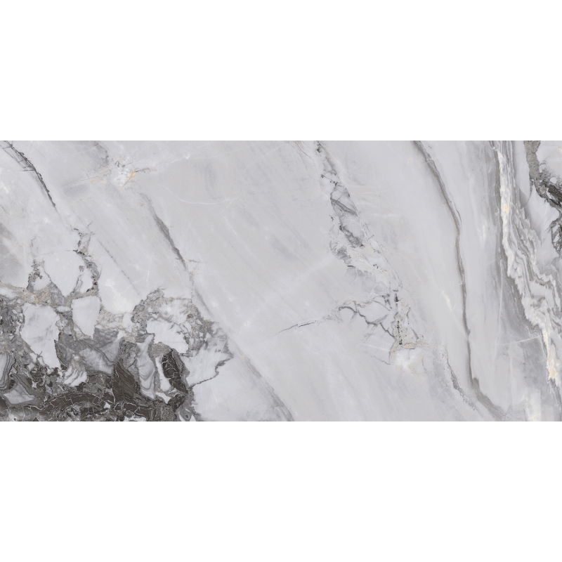 Mexen Limos Pilka glazūruota rektifikuoto G1 pavyzdys, grindų ir sienų plytelė 120 x 60 cm, blizgus - TL127-01-S