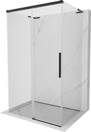 Mexen Rox-3S L dušo kabina, 3 sienų, stumdoma, 155 x 90 cm, permatoma, juoda - 8C2L-155-090-70-00-3S