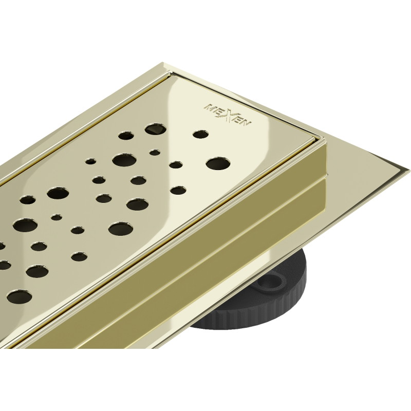 Mexen Flat 360° M12 paslankus linijinis nutekėjimas 60 cm, auksinis - 1521060-40