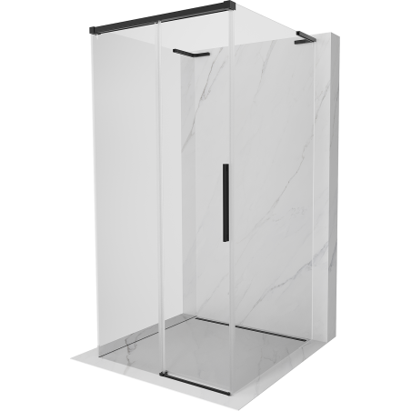 Mexen Rox-3S L trijų dalių stumdomo tipo dušo kabina 120 x 120 cm, skaidri, juoda - 8C2L-115-120-70-00-3S